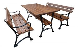 Zahradní posezení litinové lavice + stůl FPR 180 RB Garden - vše pro venkovní posezení na zahradě a na terase