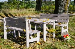 VIKING stůl ŠEDÝ - 150 cm Rojaplast - vše pro venkovní posezení na zahradě a na terase