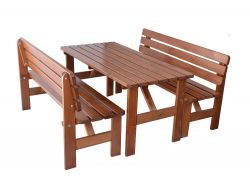 VIKING LAKOVANÁ lavice - 150 cm Rojaplast - vše pro venkovní posezení na zahradě a na terase