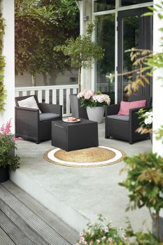 EMMA balcony set - cappuccino Keter - vše pro venkovní posezení na zahradě a na terase