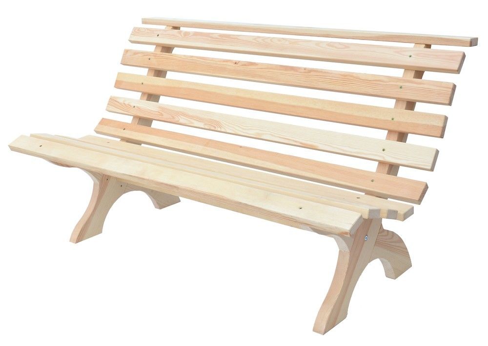 RETRO dřevěná lavice - PŘÍRODNÍ Rojaplast - vše pro venkovní posezení na zahradě a na terase