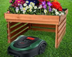 GARÁŽ pro robotickou sekačku dřevěná Rojaplast - vše pro venkovní posezení na zahradě a na terase