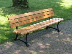 Parková lavice - FSC Rojaplast - vše pro venkovní posezení na zahradě a na terase